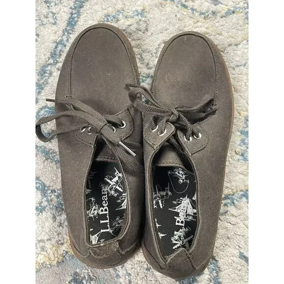 L.L. Bean Mens Campside 2 Eye 505999 Brown Boat Shoes Lace Up Size 8 - Picture 6 of 8